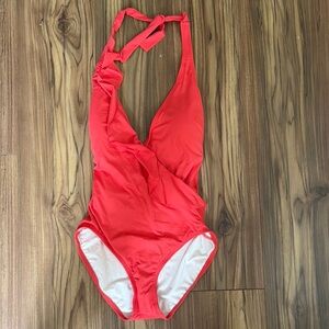 Coral Ruffle swimsuit
